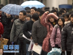 新春招聘 武漢2萬大學生頂風冒雨求職 
